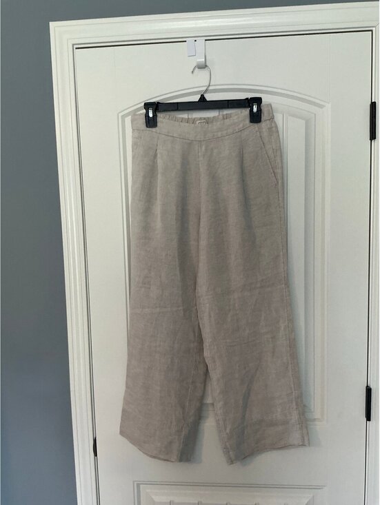 Ayr Pants - AYR Women's 100% Linen Pull on Pant size Small ankle